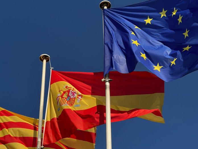 European Union flags