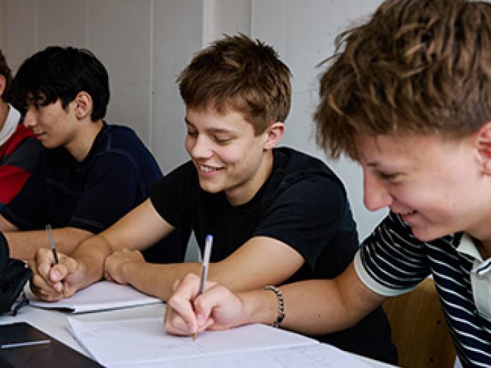 Students in class