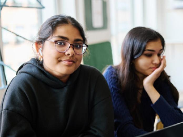 Two students in class